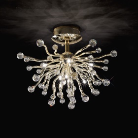 Tizio Crystal Ceiling Lights Diyas Flush Crystal Fittings Tizio Crystal Ceiling Lights Diyas Flush Crystal Fittings